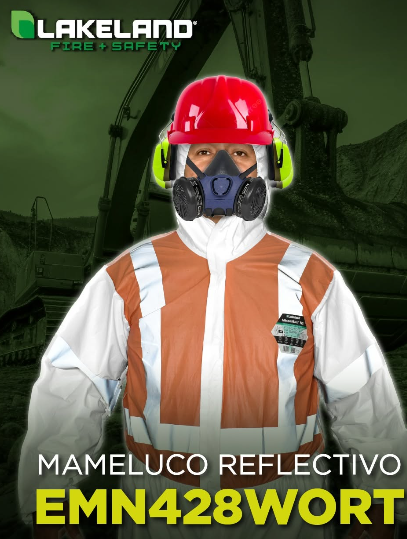 MAMELUCO DESCARTABLE CON CINTA REFLECTIVA LAKELAND EMN428WORT