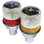 MINI BALIZA SOLAR LED COLOR ROJO AMBAR