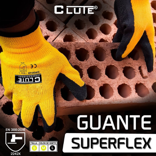 GUANTE SUPER FLEX AMARILLO / ROJO CLUTE - Imagen 3