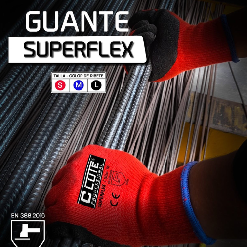 GUANTE SUPER FLEX AMARILLO / ROJO CLUTE - Imagen 4